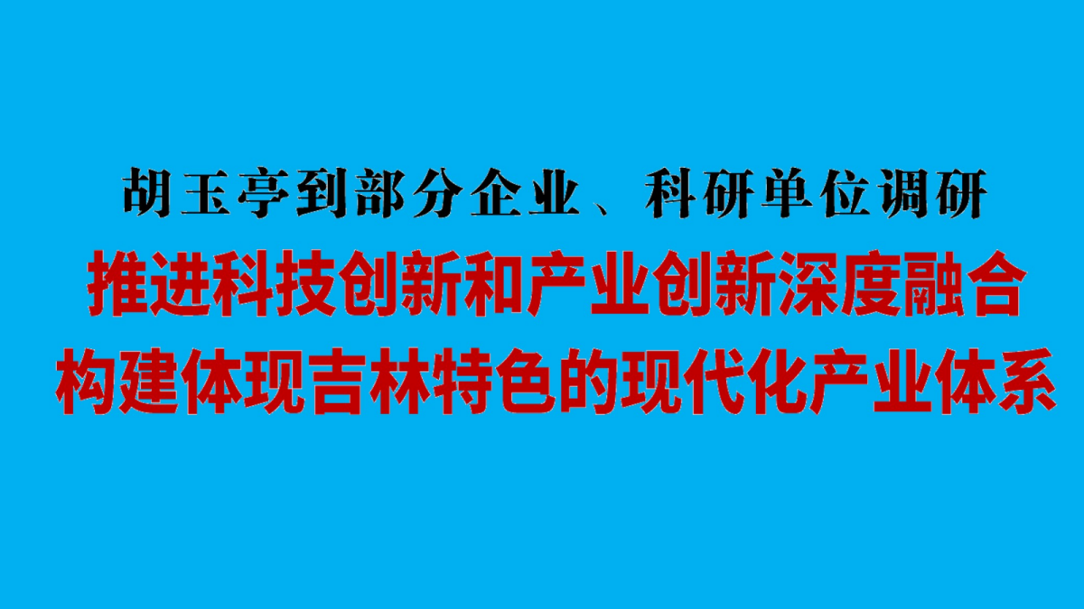 省委副书记、省长胡玉亭调研吉林省氢能产业综合研究院